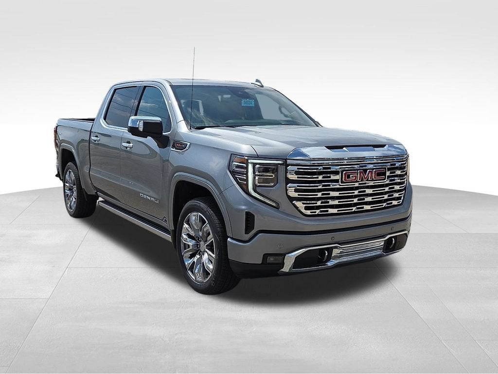 2026 GMC Sierra 1500 Denali in Sterling Metallic — front three-quarter view
