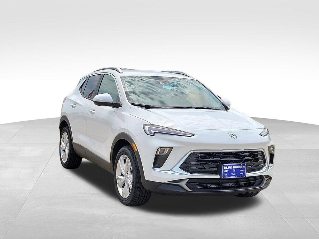 2026 Buick Encore GX Preferred in Summit White — front three-quarter view