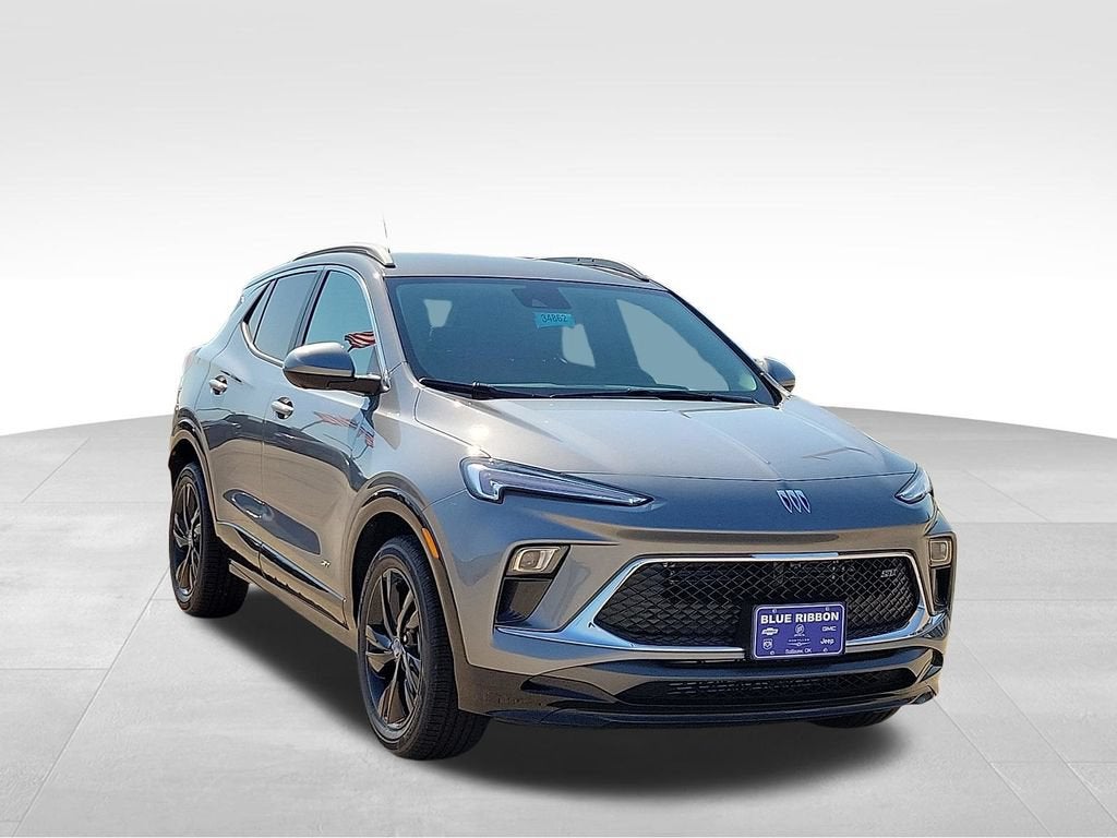2026 Buick Encore GX Sport Touring in Moonstone Gray Metallic — front three-quarter view