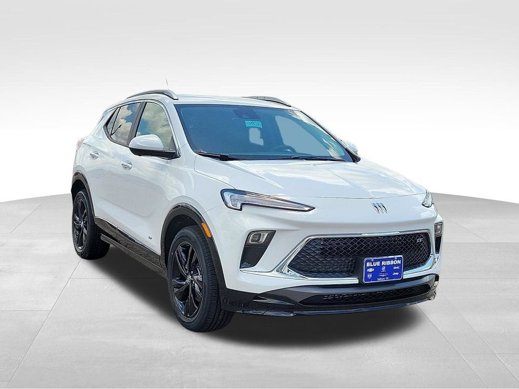 2026 Buick Encore GX Sport Touring in Summit White — front three-quarter view