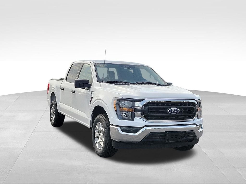 2023 Ford F-150 XLT in Oxford White — front three-quarter view