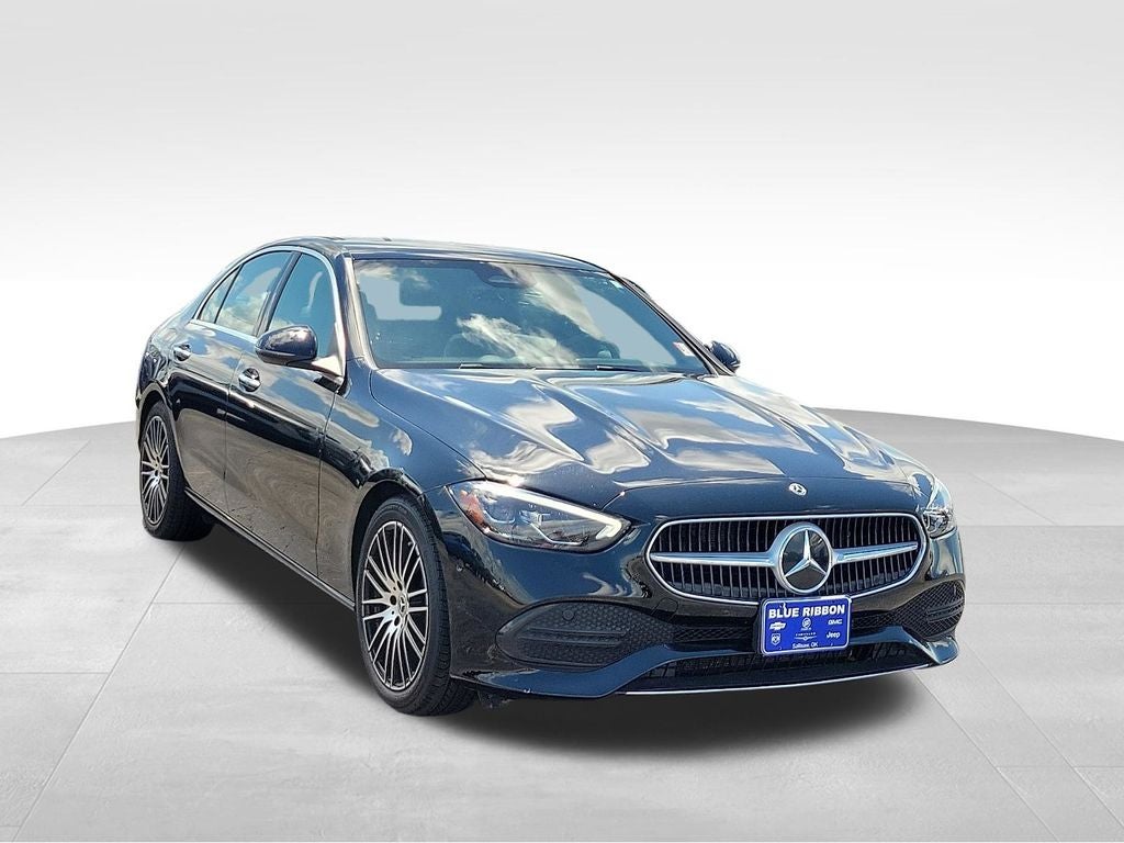 2025 Mercedes-Benz C-Class C 300 in Black — front three-quarter view